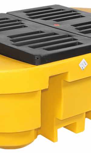 Pallet em polietileno com grade de 1000L Pallet em polietileno com grade de 1000L